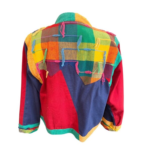 Vintage Yakmagik Patchwork Jacket S Handmade In Nepal 100% Cotton Silk Artsy - Picture 3 of 10